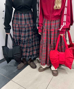 パテッドリボンショルダーバッグ