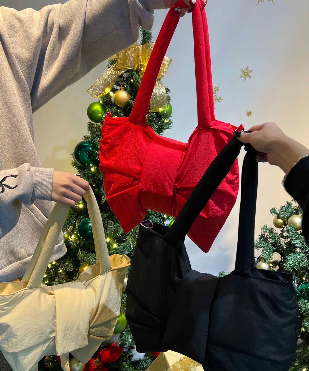 パテッドリボンショルダーバッグ