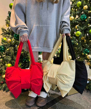 パテッドリボンショルダーバッグ