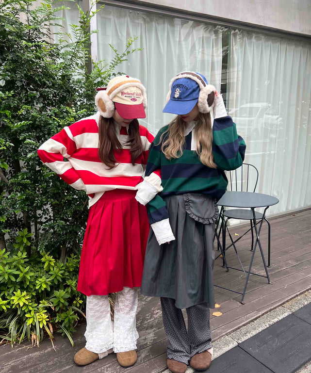 レースパイピングラガーシャツ