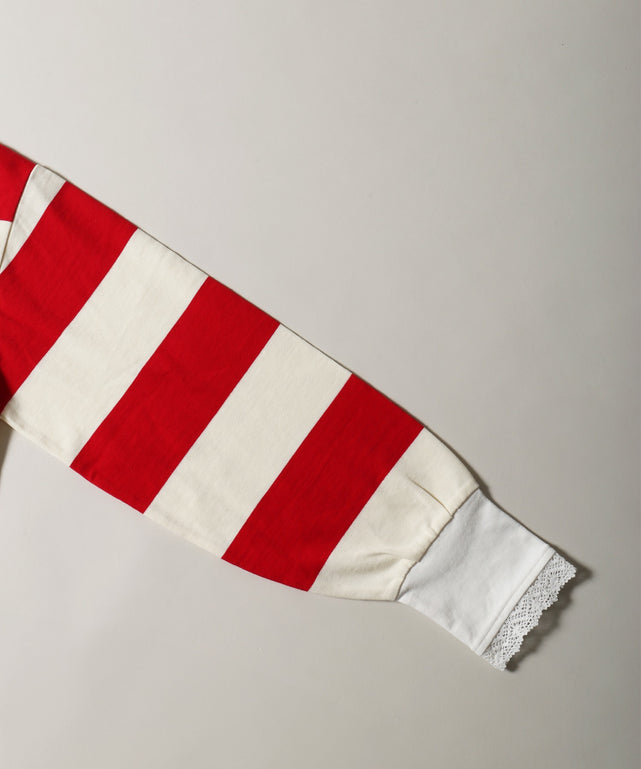 レースパイピングラガーシャツ