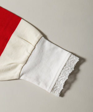 レースパイピングラガーシャツ