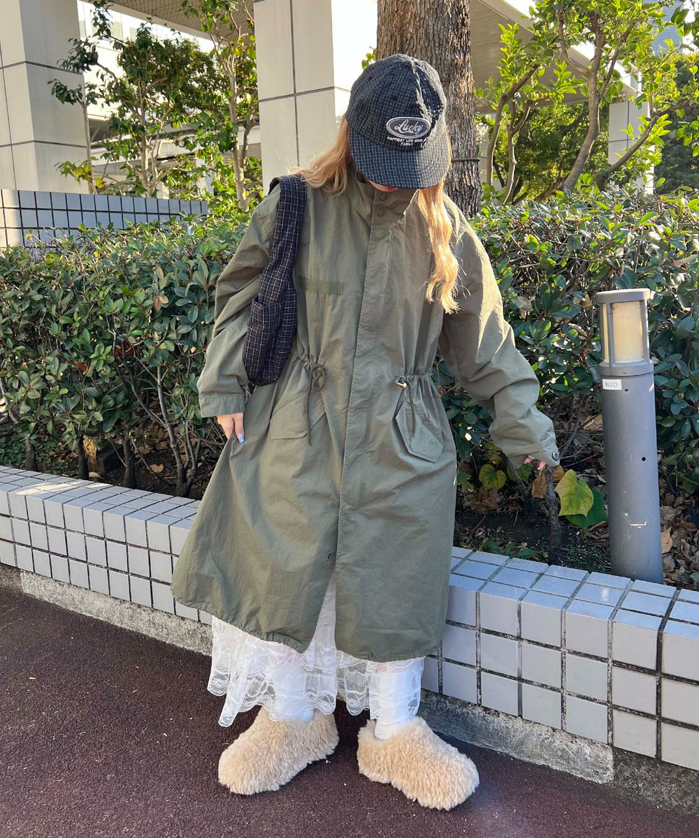 カーキ モデル：160㎝ Mサイズ着用