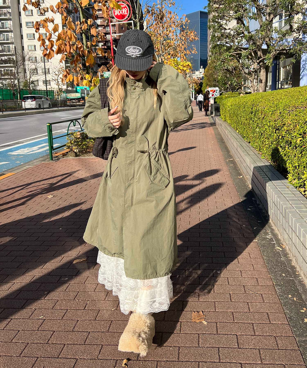 カーキ モデル：160㎝ Mサイズ着用