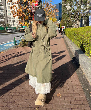 カーキ モデル：160㎝ Mサイズ着用