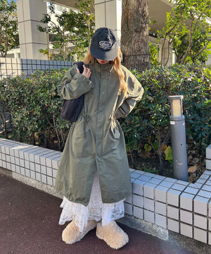 カーキ モデル：160㎝ Mサイズ着用