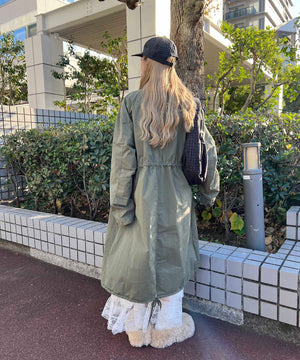 カーキ モデル：160㎝ Mサイズ着用