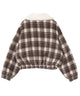 ボア襟チェック柄ブルゾン