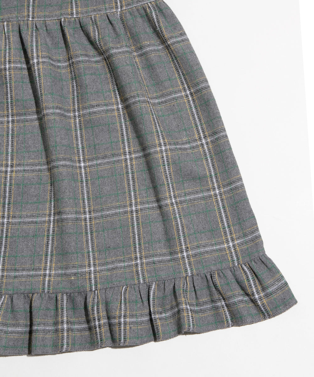 チェックティアードロングスカート