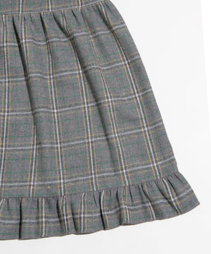 チェックティアードロングスカート