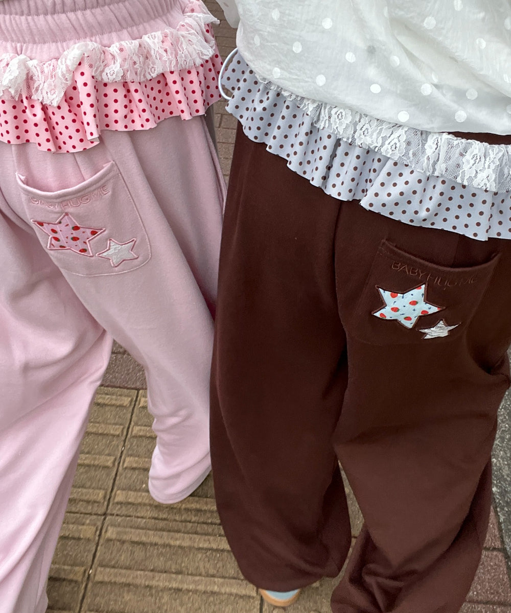 パッチワークスウェットパンツ