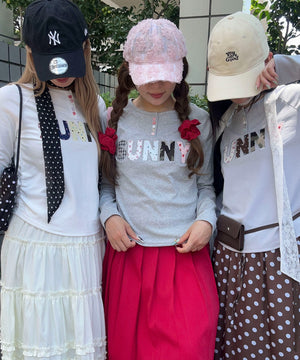アソートボタンパッチワークロゴロンT