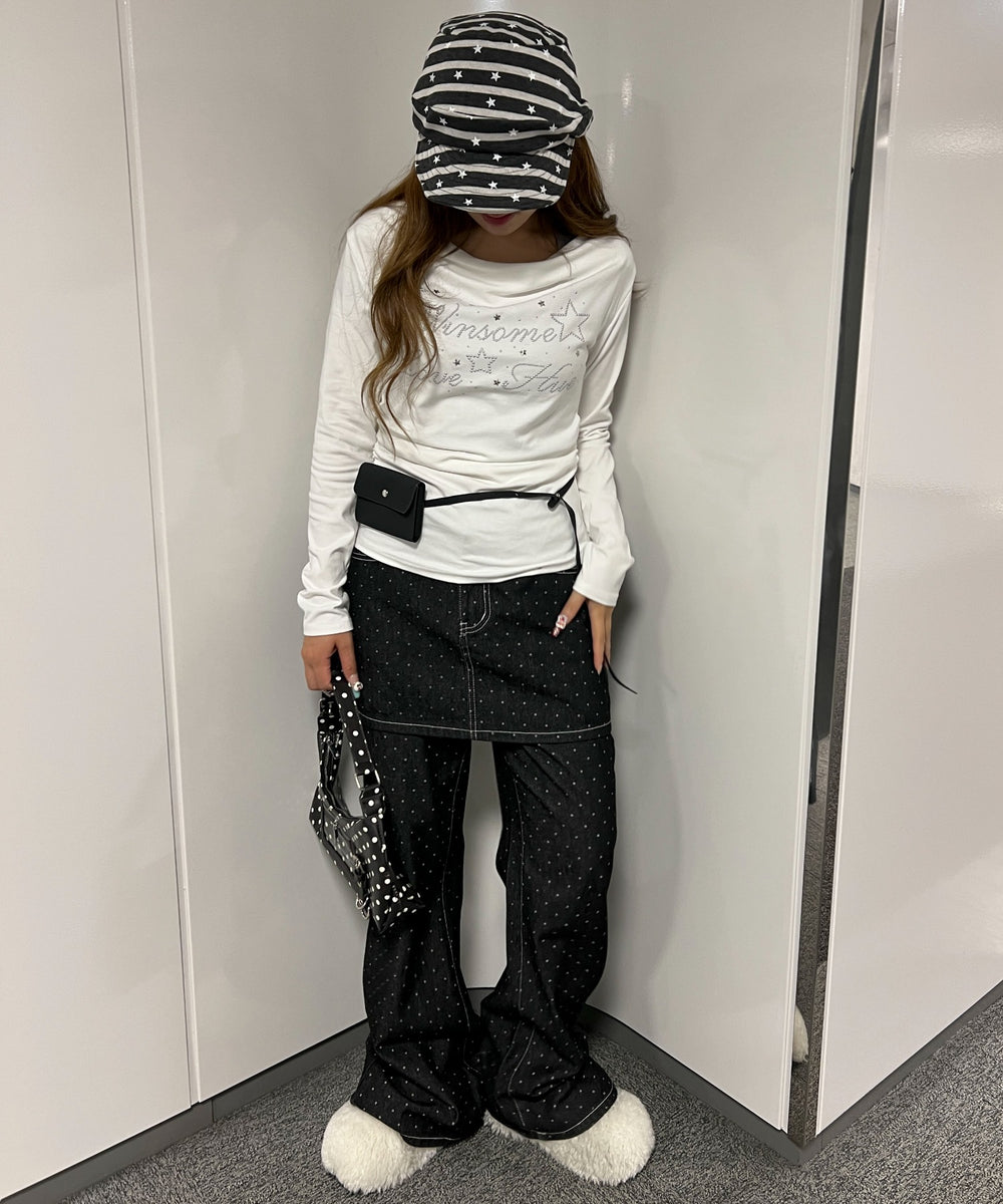 ホワイト モデル：155㎝ F着用