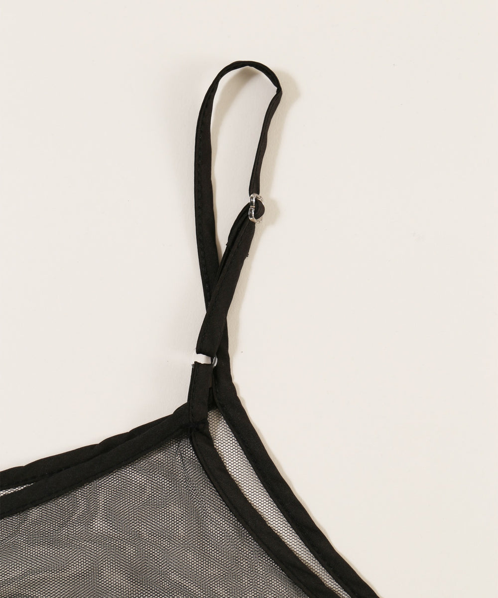 ギャザーフリルシアーワンピ