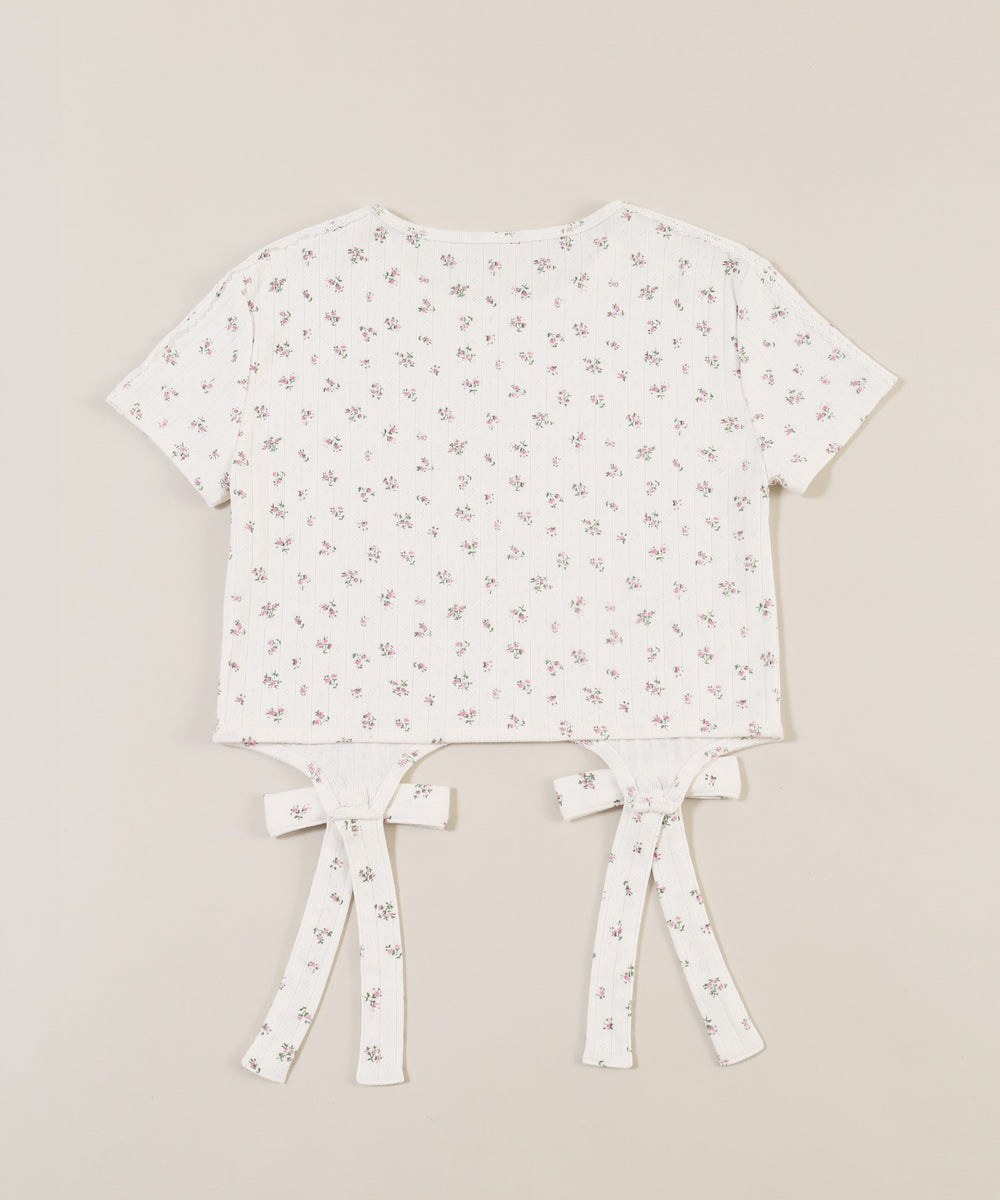 リトルフラワーWリボンTシャツ