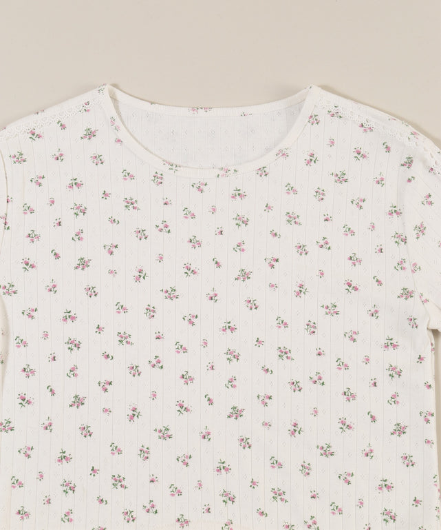 リトルフラワーWリボンTシャツ