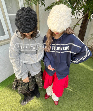 ドットパッチワークジップパーカー