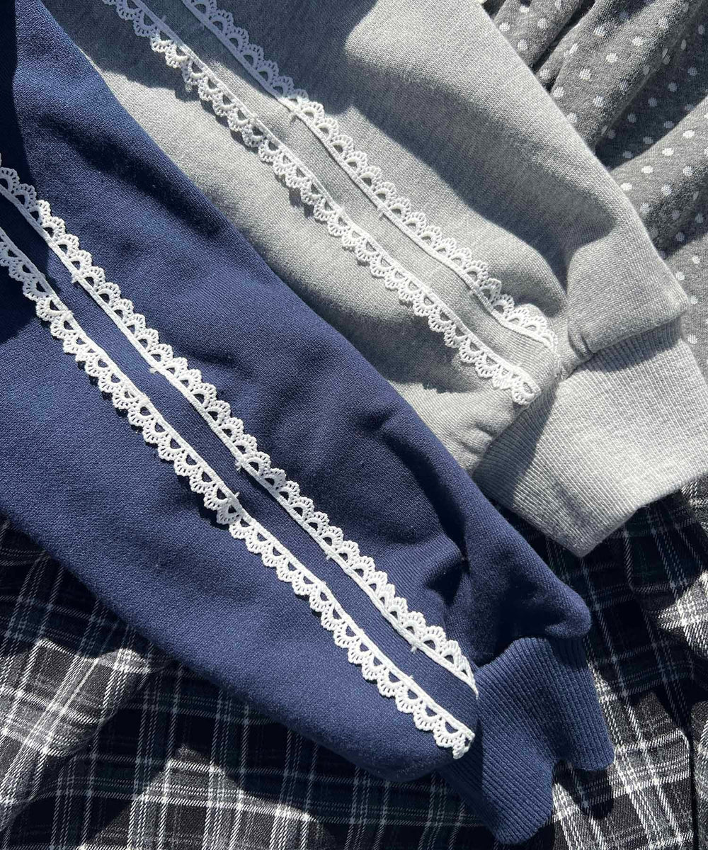 ドットパッチワークジップパーカー