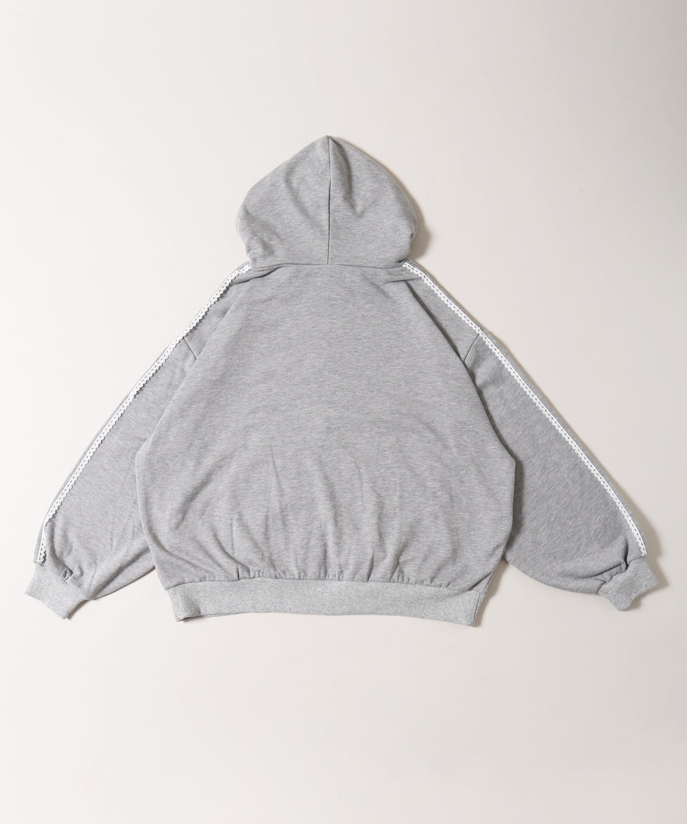 ドットパッチワークジップパーカー