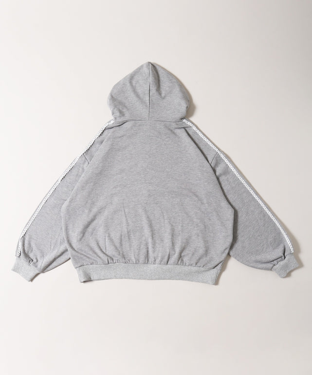 ドットパッチワークジップパーカー