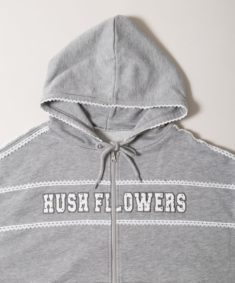 ドットパッチワークジップパーカー