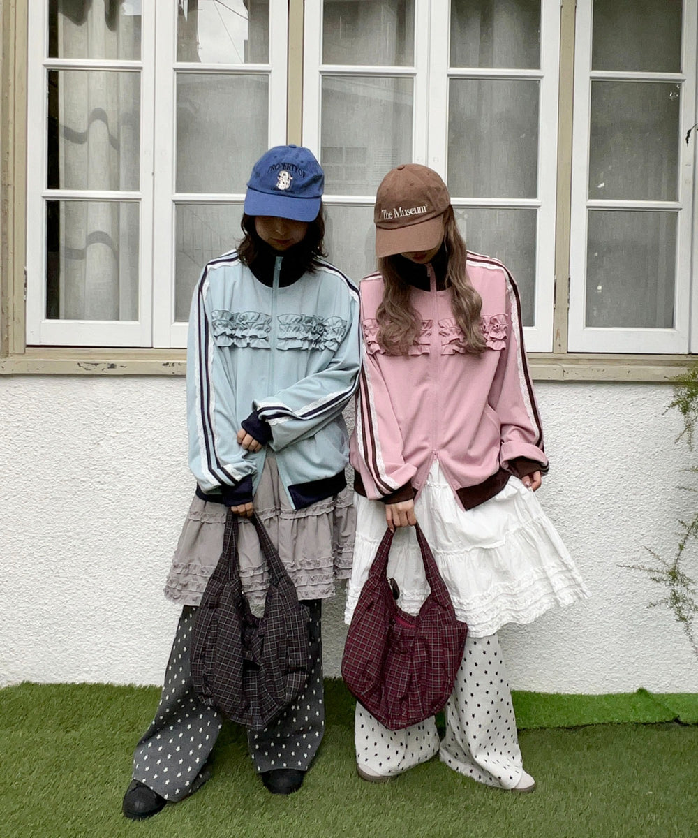 フリルギャザートラックジャケット