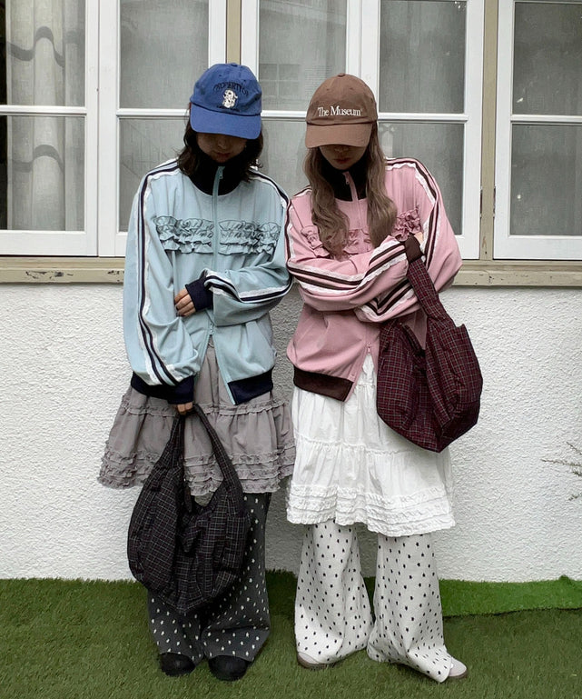 フリルギャザートラックジャケット