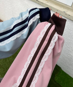 フリルギャザートラックジャケット