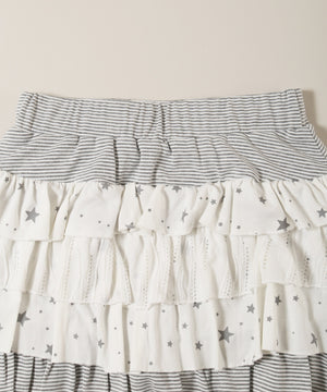 スターアソートティアードミニスカート