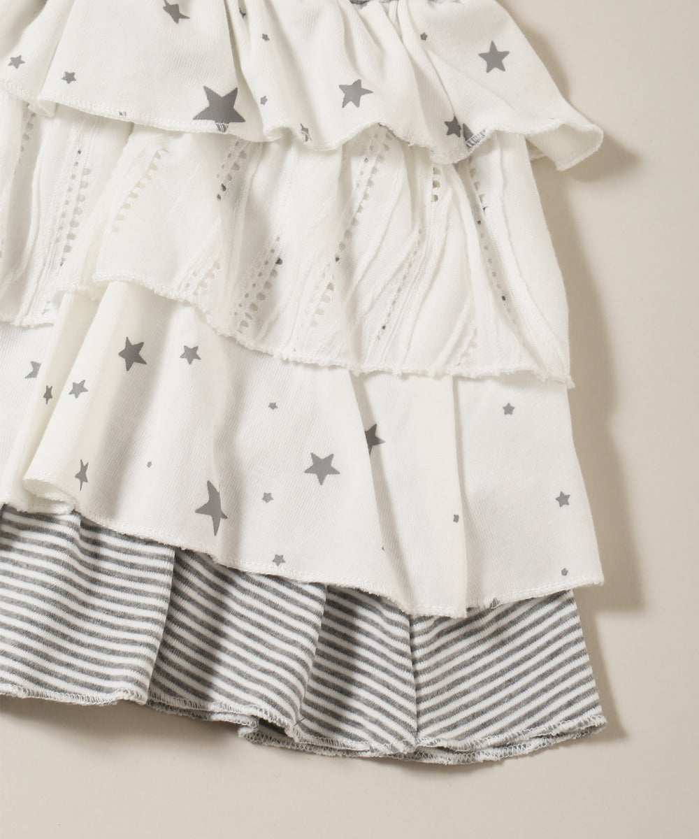 スターアソートティアードミニスカート