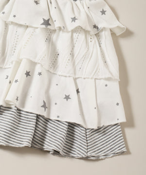 スターアソートティアードミニスカート