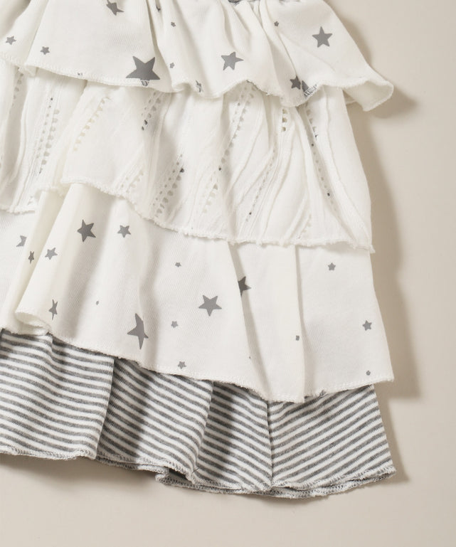 スターアソートティアードミニスカート