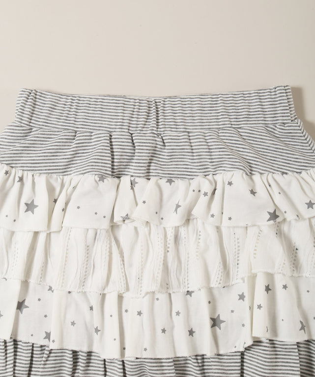 スターアソートティアードミニスカート