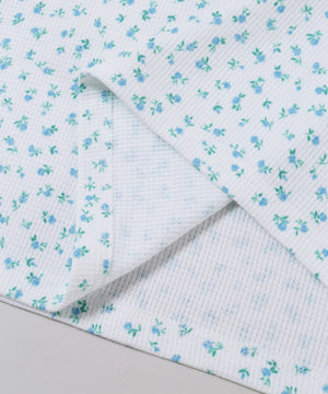 フリルラインフラワーワッフルロンT