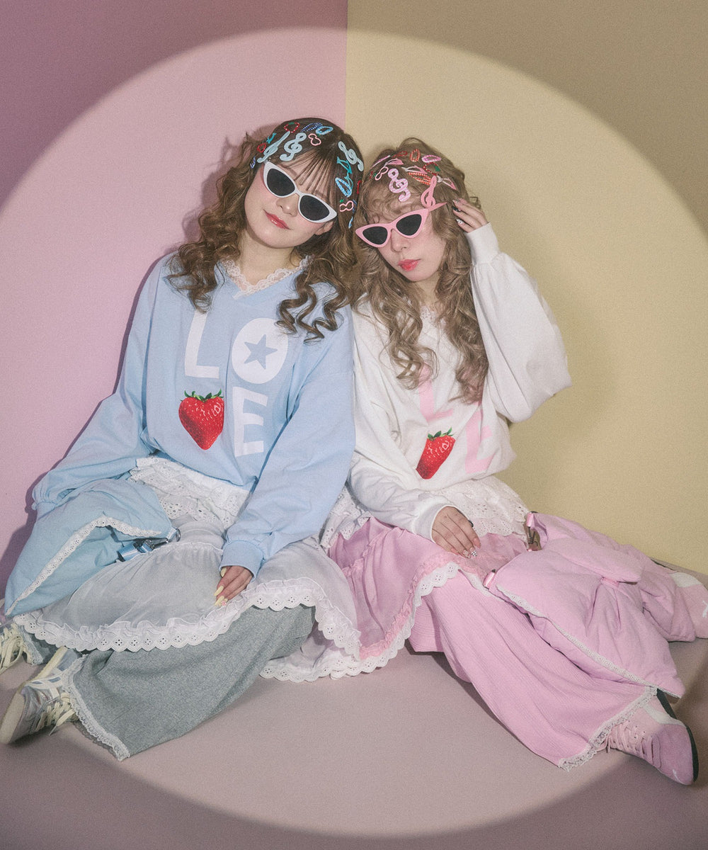 シアーレースミドルスカート