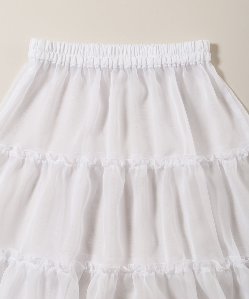 シアーレースミドルスカート