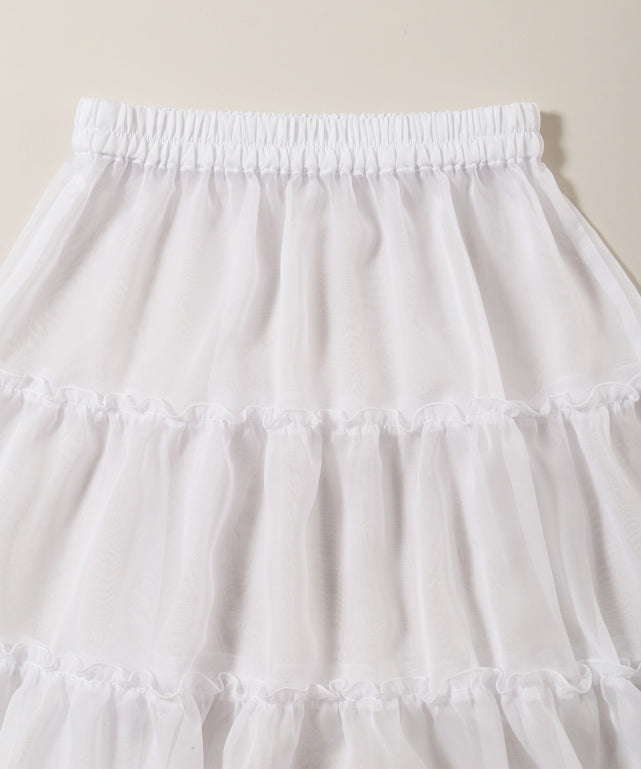 シアーレースミドルスカート