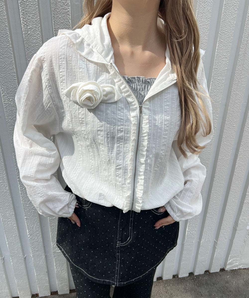 ホワイト モデル：160㎝ F着用