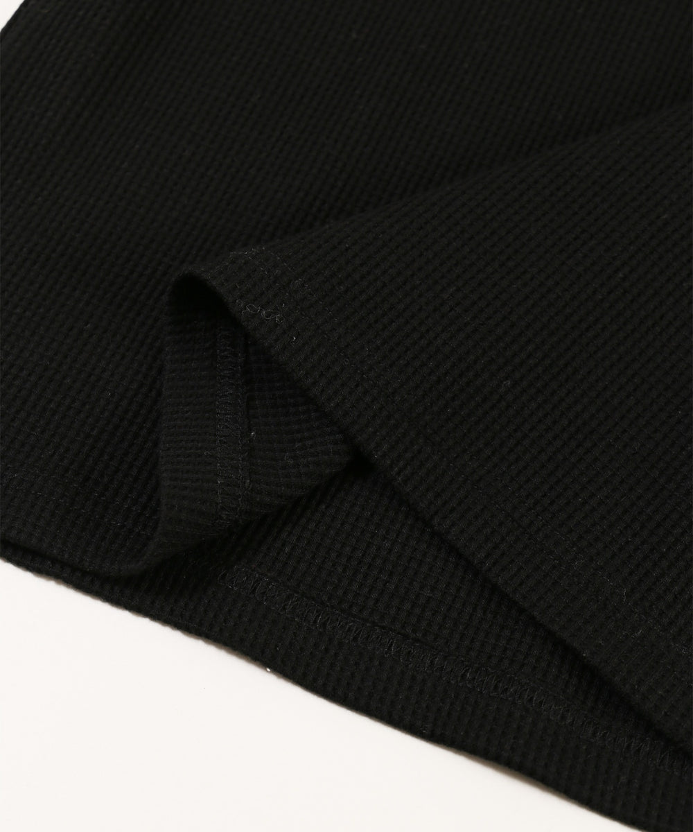 リボンポイント2ラインワッフルTシャツ