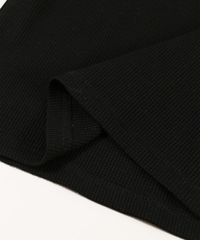 リボンポイント2ラインワッフルTシャツ