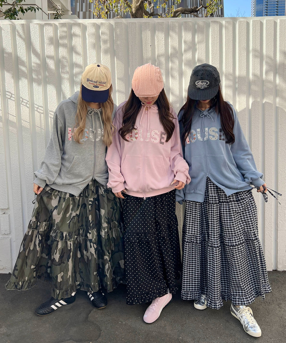 アソートフリルティアードロングスカート