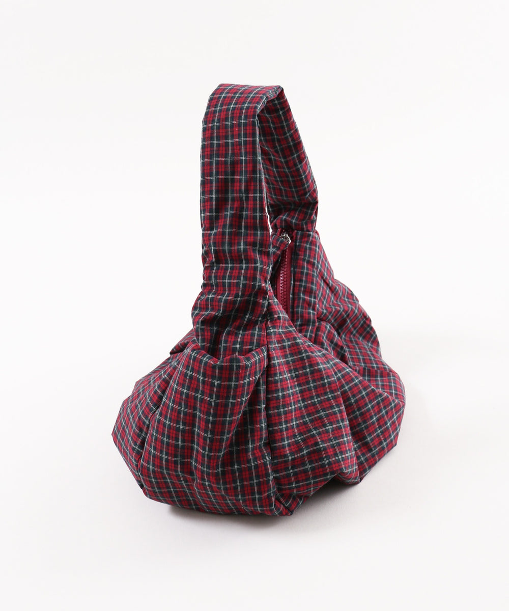 チェックパディングバッグ