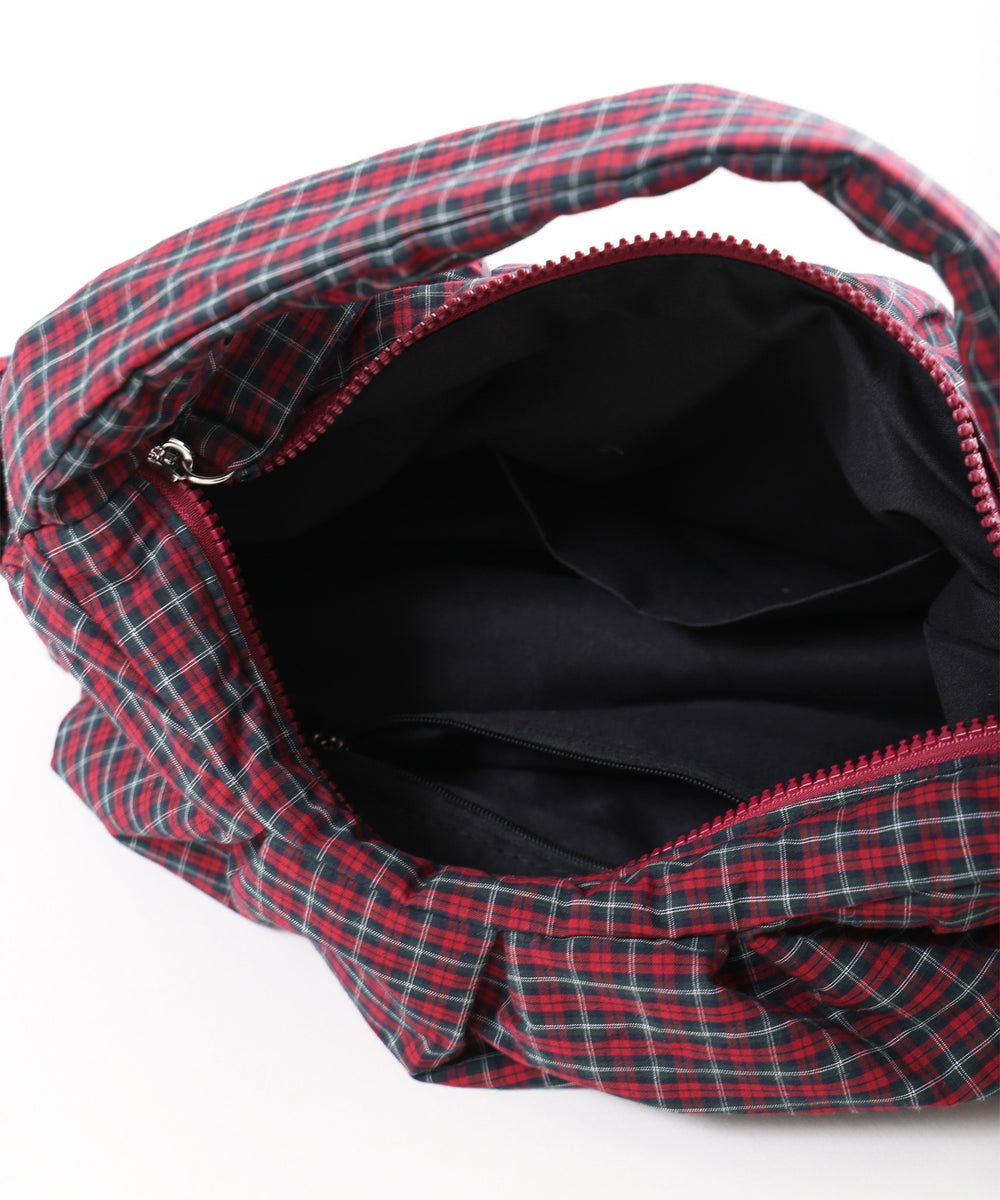 チェックパディングバッグ