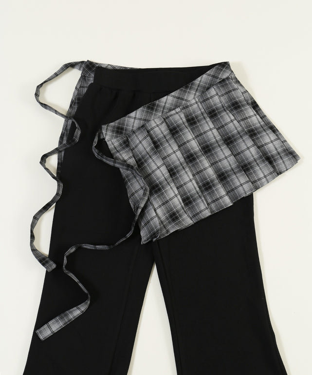 プリーツセットフレアパンツ