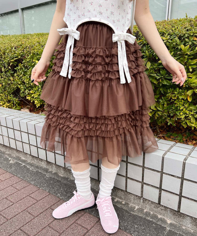 フリルシアーミドルスカート – WEGO ONLINE STORE