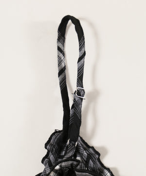 フリルチェックキャミワンピース