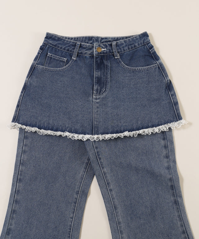 スカートドッキングデニム