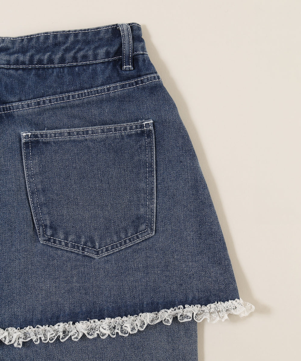 スカートドッキングデニム