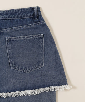 スカートドッキングデニム