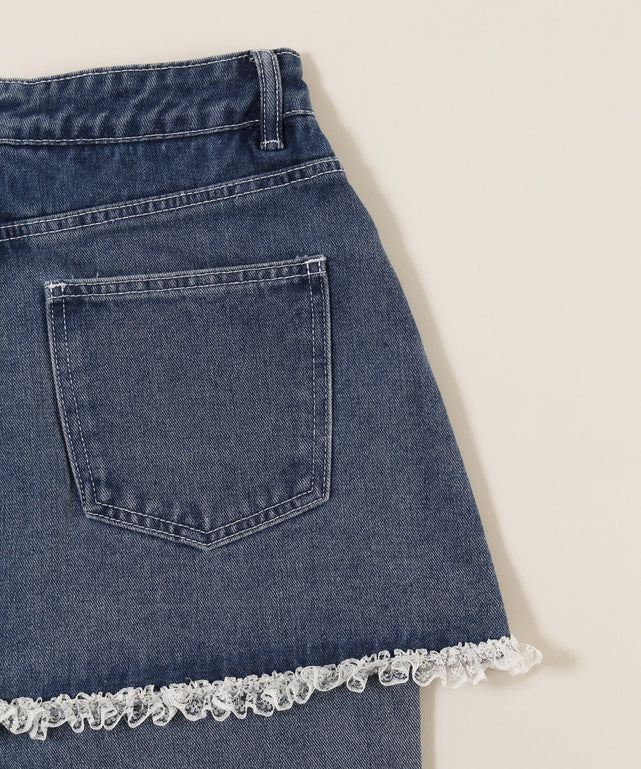 スカートドッキングデニム